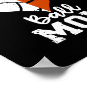 ボールママハートバレおもしろいボールバスケットボールママ ポスター (角)