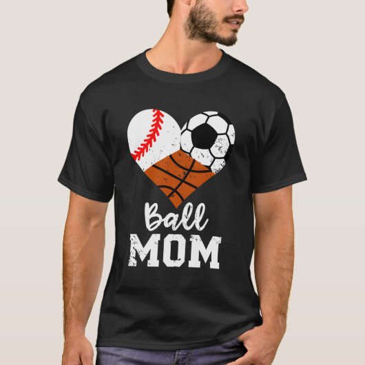 ボールマママサッカーバスケットボールママ Tシャツ (正面)