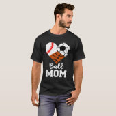 ボールマママサッカーバスケットボールママ Tシャツ (正面フル)