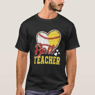 ボールママ先生野球ソフトボールチームスポーツモット Tシャツ