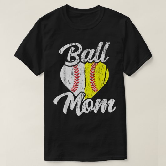ボールママ野球ソフトボールマママチームスポーツ Tシャツ (デザイン正面)