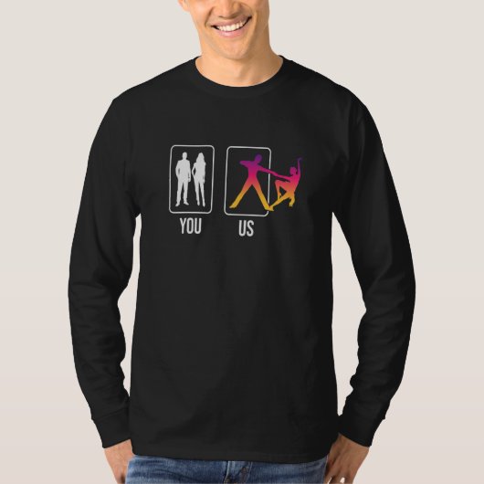 ボールルームダンサー ダンスペア カップル スイング Tシャツ (正面)