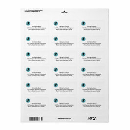 ボールロモダンゴ付きハンドボールデザインリターンラベル ラベル