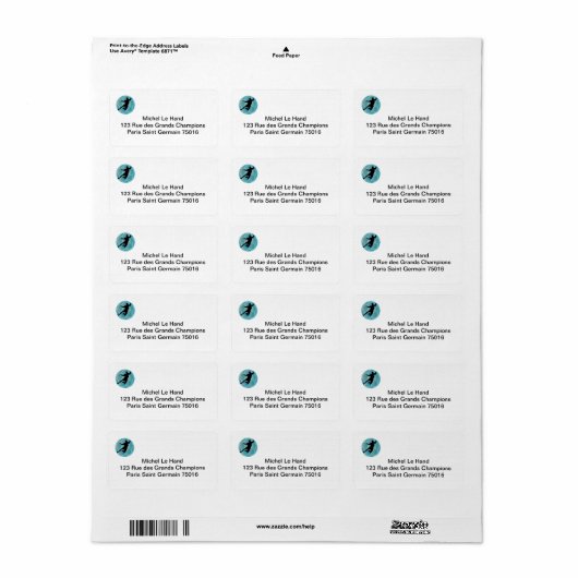 ボールロモダンゴ付きハンドボールデザインリターンラベル ラベル (フルシート)