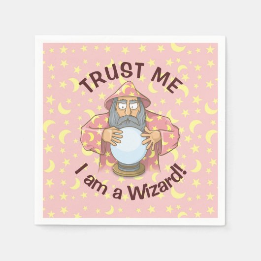 ボール付きウィザード スタンダードカクテルナプキン (正面)