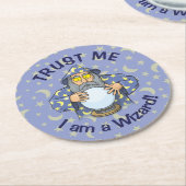 ボール付きウィザード ラウンドペーパーコースター (アングル)