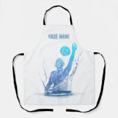 ボール付きウォーターポロヴィンテージスポーツアスリート エプロン (正面)