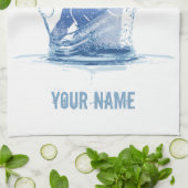 ボール付きウォーターポロヴィンテージスポーツアスリート キッチンタオル (折り畳み)