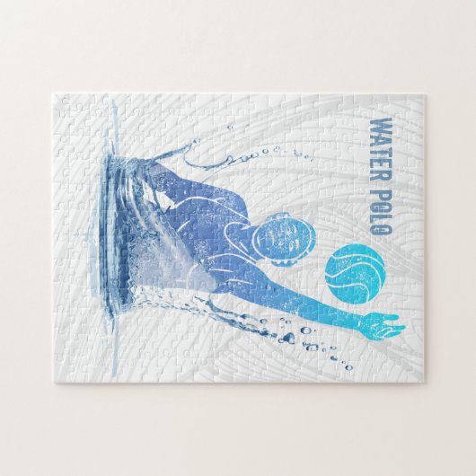 ボール付きウォーターポロヴィンテージスポーツアスリート ジグソーパズル (横)