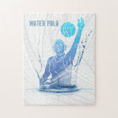 ボール付きウォーターポロヴィンテージスポーツアスリート ジグソーパズル (縦)