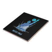 ボール付きウォーターポロヴィンテージスポーツアスリート タイル (側面)