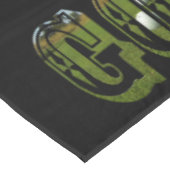 ボール付きグリーン写真ロゴ テーブルクロス (アングル)