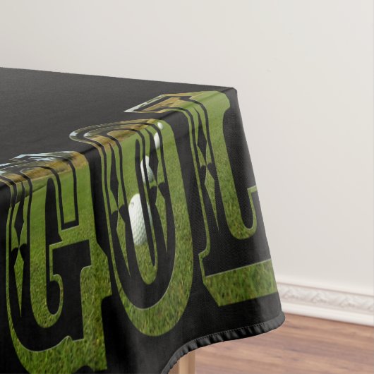 ボール付きグリーン写真ロゴ テーブルクロス (インサイチュ)