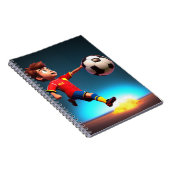 ボール付きサッカーのアニメーション選手，ノート ノートブック (右側)