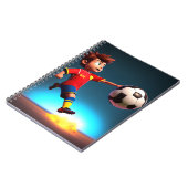 ボール付きサッカーのアニメーション選手，ノート ノートブック (左側)