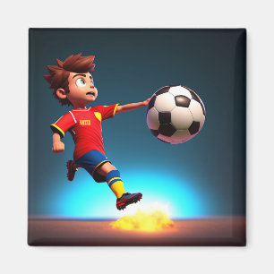 ボール付きサッカーのアニメート選手、マグネット マグネット