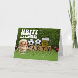 ボール付きサッカーハッピーハローウィン カード