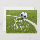 ボール付きサッカー誕生日およびハッピーバースデー (正面)
