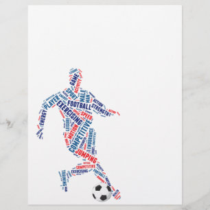 ボール付きサッカー選手 チラシ