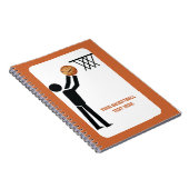 ボール付きバスケットボールカスタム選手 ノートブック (右側)