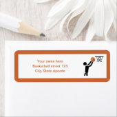 ボール付きバスケットボールカスタム選手 ラベル (インサイチュ)