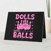 ボール付き女性人形マッチングチームボーリング カード (裏面)