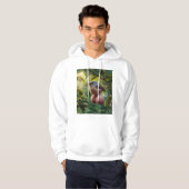 ボール付き鳥フード付きスウェットシャツ パーカ (正面フル)