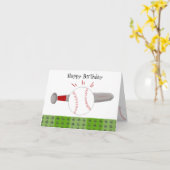 ボール及びこうもりハッピーバースデー カード (黄色い花)