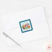 ボール大好きスポーツテーマの男の子のための2歳の誕生日パーティー スクエアシール (封筒)
