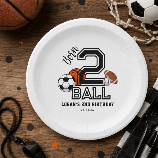 ボール好きな男子の2歳の誕生日お祝いに Born 2 Ball ペーパープレート