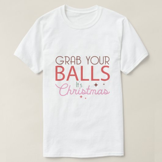 ボール握って!クリスマスだよ Tシャツ (デザイン正面)