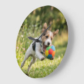 ボール犬 ラージ壁時計 (傾斜)