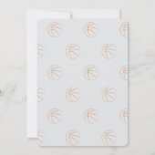 ボール生まれスポーツ誕生日バスケットボール招待状 招待状 (裏面)