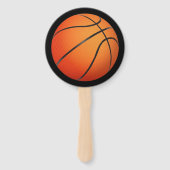 ボール生まれバスケットボールをテーマにした子供の誕生日 ハンドファン (裏面)