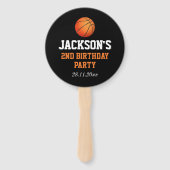 ボール生まれバスケットボールをテーマにした子供の誕生日 ハンドファン (正面)