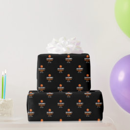 ボール生まれバスケットボールをテーマにした子供の誕生日 ラッピングペーパー