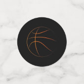 ボール生まれバスケットボールをテーマにした誕生日 コンフェッティ (スモール正面)