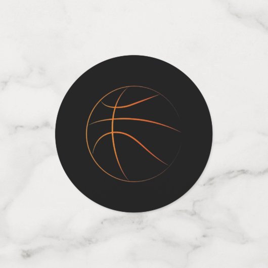 ボール生まれバスケットボールをテーマにした誕生日 コンフェッティ (スモール正面)