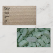 ボール紙およびパッキングピーナツ 名刺 (正面/裏面)