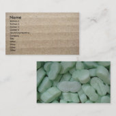 ボール紙およびパッキングピーナツ 名刺 (正面/裏面)