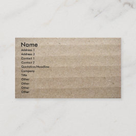 ボール紙およびパッキングピーナツ 名刺