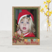 ボール紙にクリスマスポットフレーム カード (黄色い花)