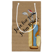 ボール紙にバッグとクラブ スモールペーパーバッグ (正面)