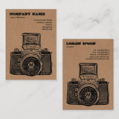 ボール紙のカメラ 名刺 (正面/裏面)