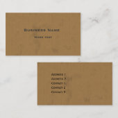 ボール紙のデザイン 名刺 (正面/裏面)