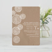 ボール紙の刺激を受けたな麻ひもの地球の結婚 招待状 (スタンド正面)