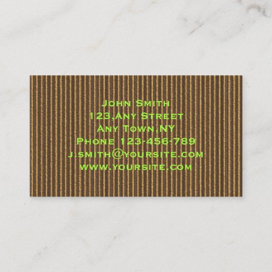 ボール紙の名刺のテンプレート 名刺 (正面)