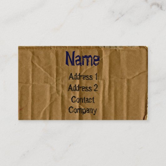 ボール紙の名刺 名刺 (正面)