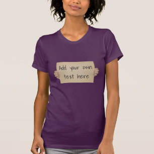 ボール紙の抗議の印のテンプレート Tシャツ