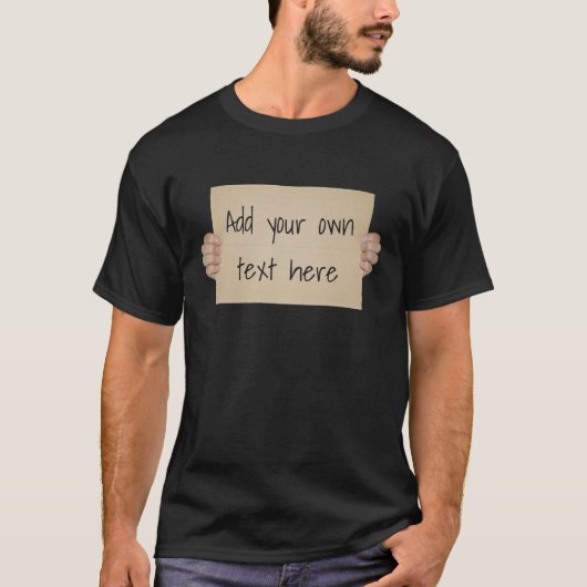 ボール紙の抗議サイン テンプレート Tシャツ (正面)